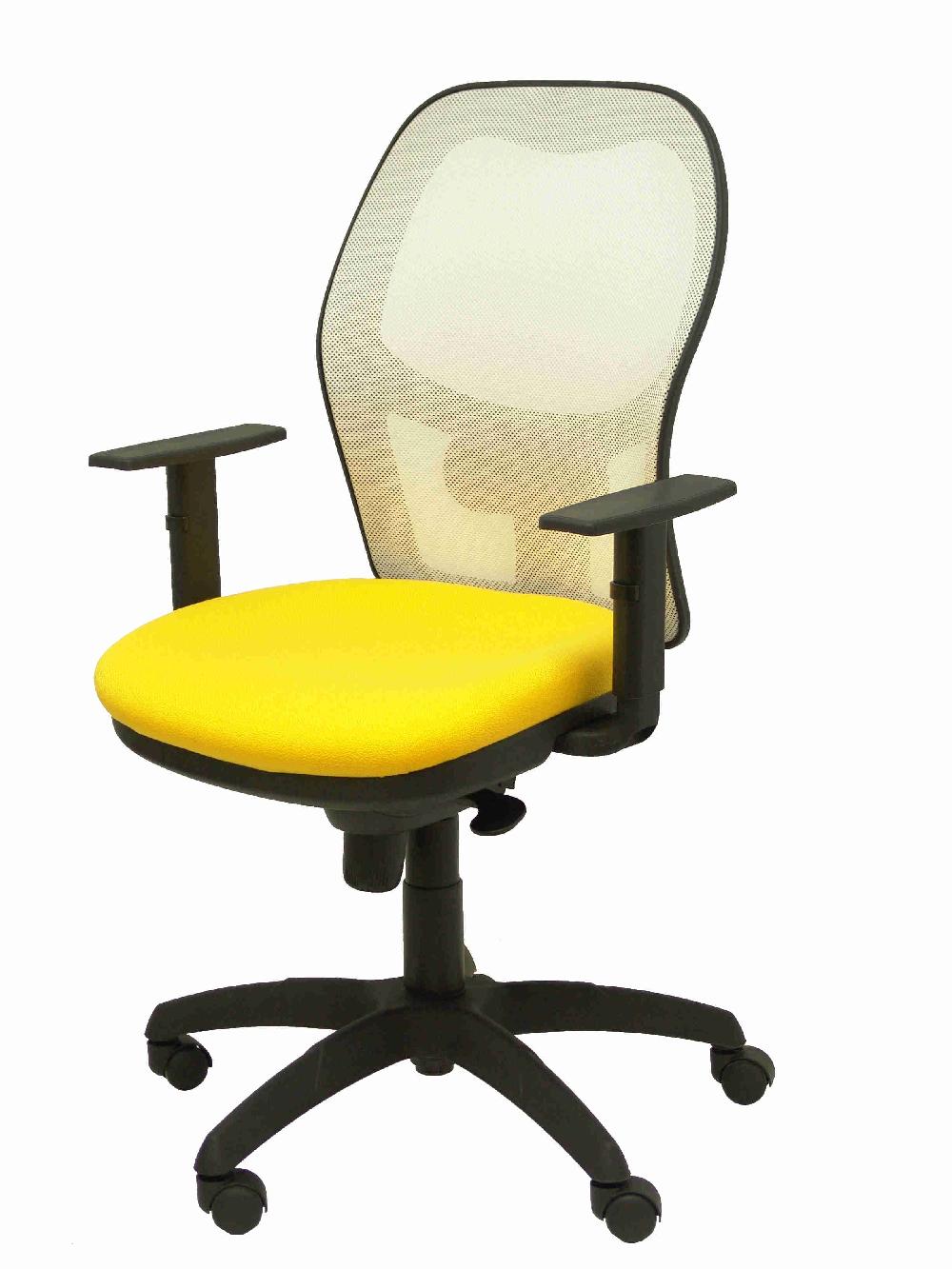 Piqueras Y Crespo Silla Jorquera Malla Blanca Asiento Bali Amarillo