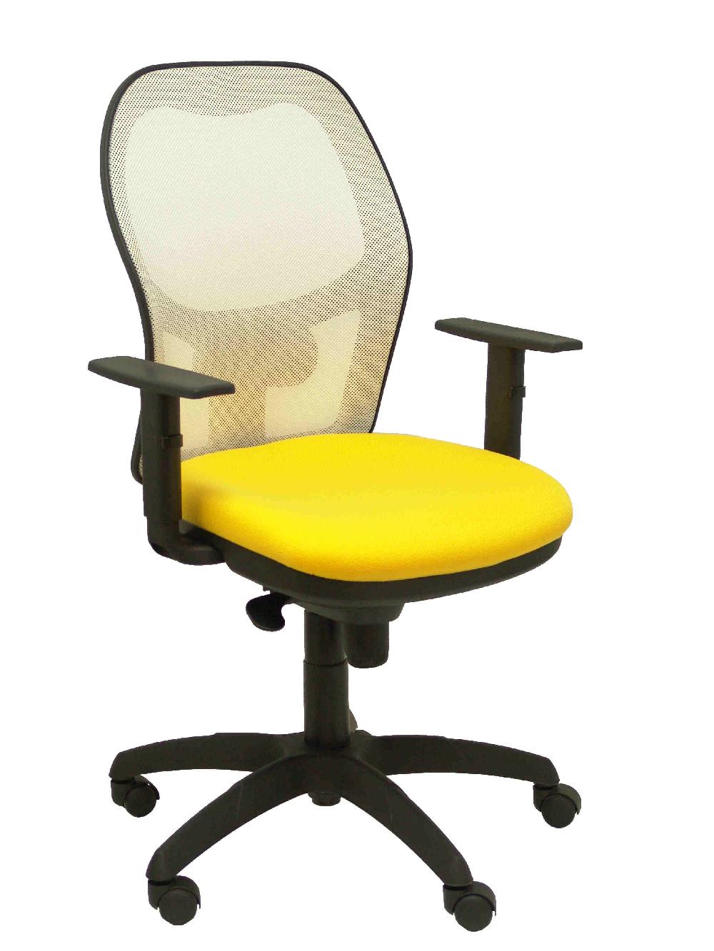 piqueras y crespo Silla Jorquera malla blanca asiento bali amarillo