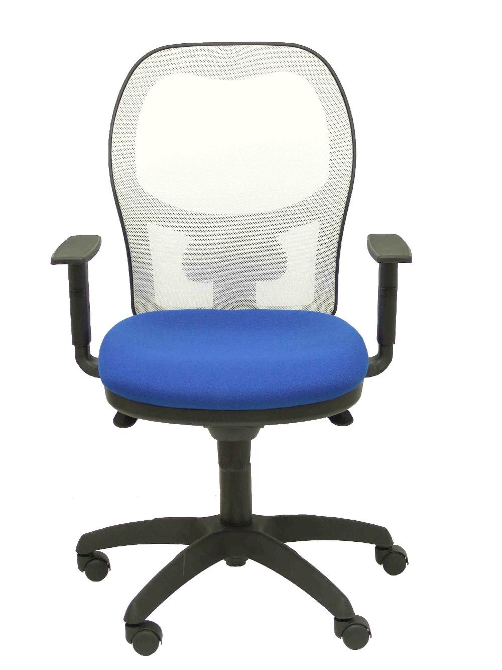 Piqueras Y Crespo Silla Jorquera Malla Blanca Asiento Bali Azul