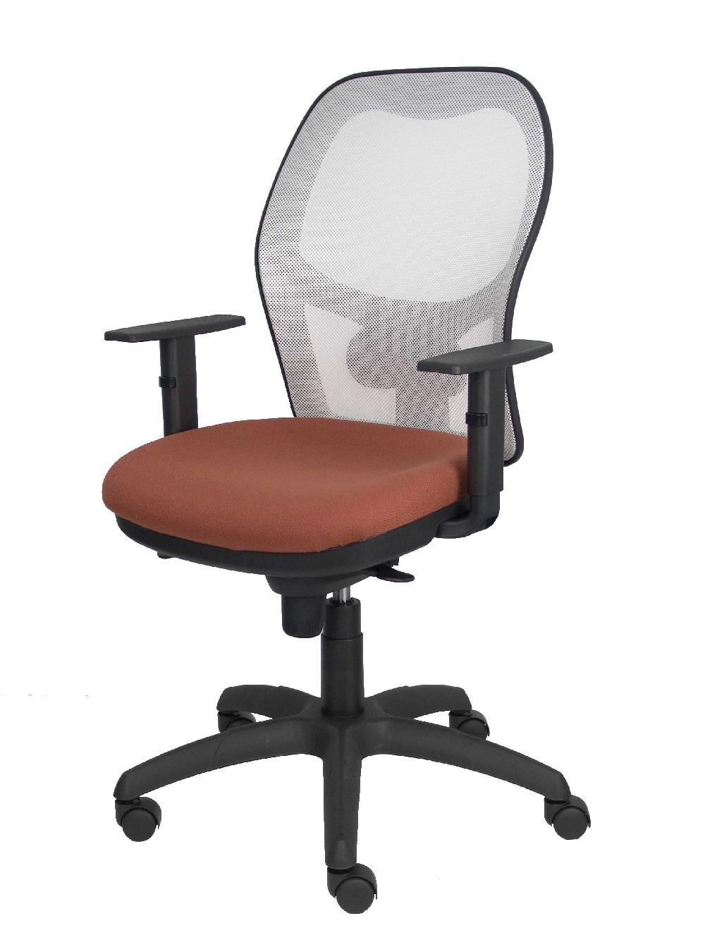 Piqueras Y Crespo Silla Jorquera Malla Blanca Asiento Bali Marrón