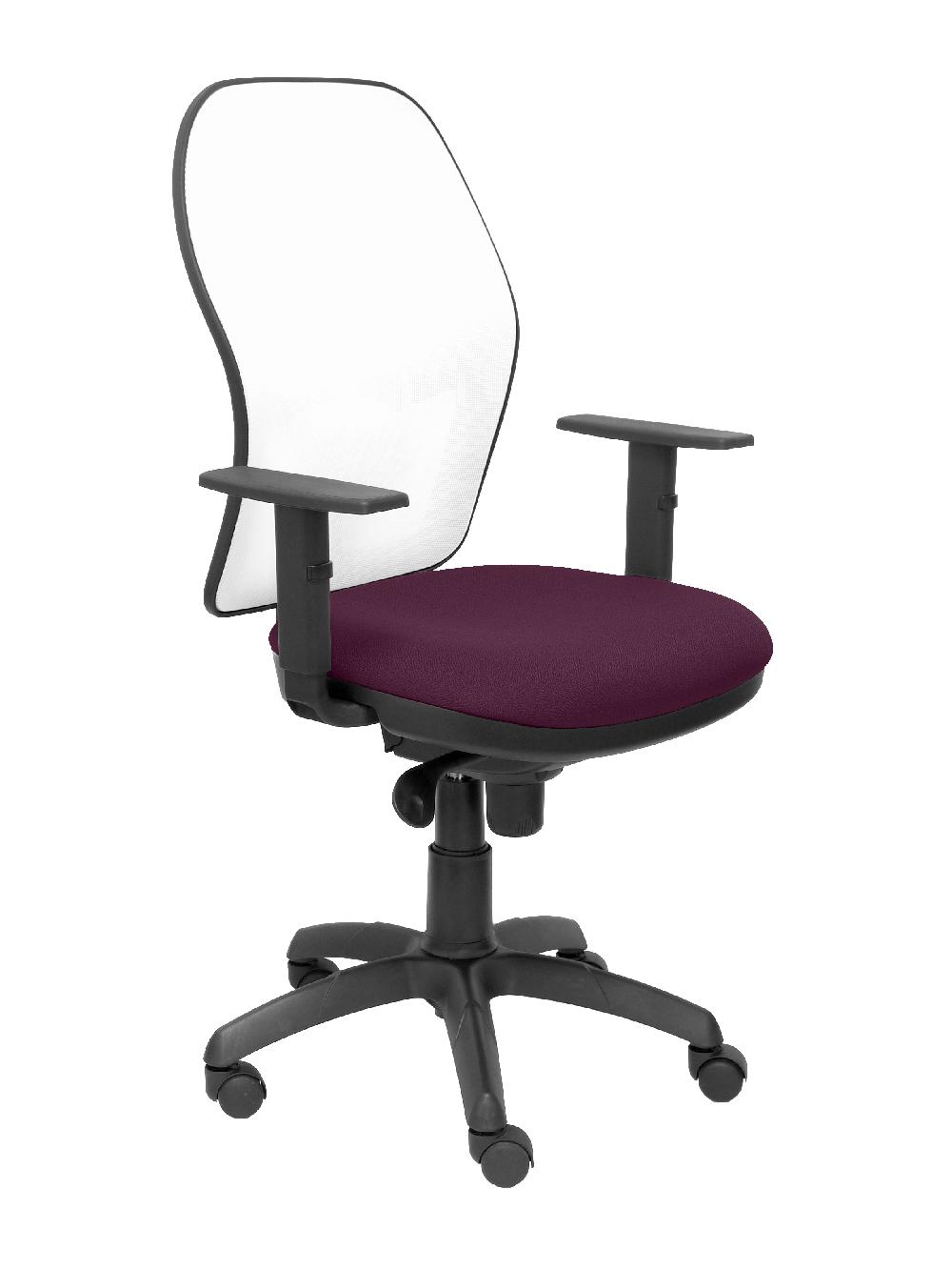 piqueras y crespo Silla Jorquera malla blanca asiento bali morado