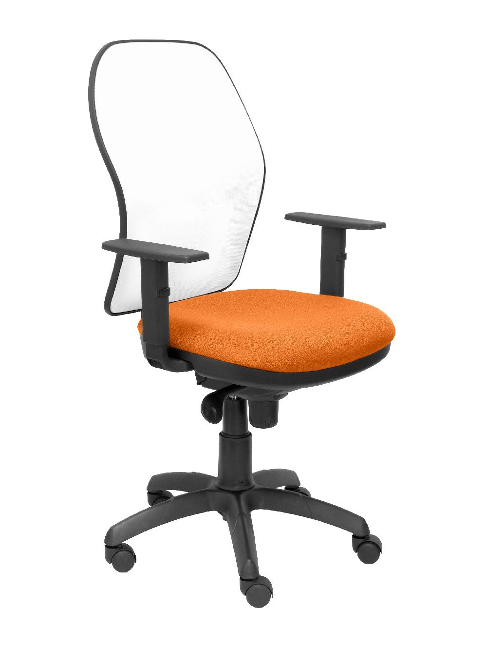 piqueras y crespo Silla Jorquera malla blanca asiento bali naranja