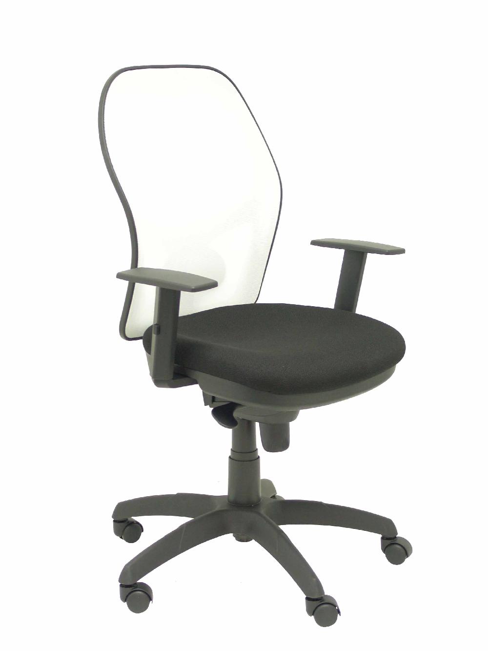 piqueras y crespo Silla Jorquera malla blanca asiento bali negro