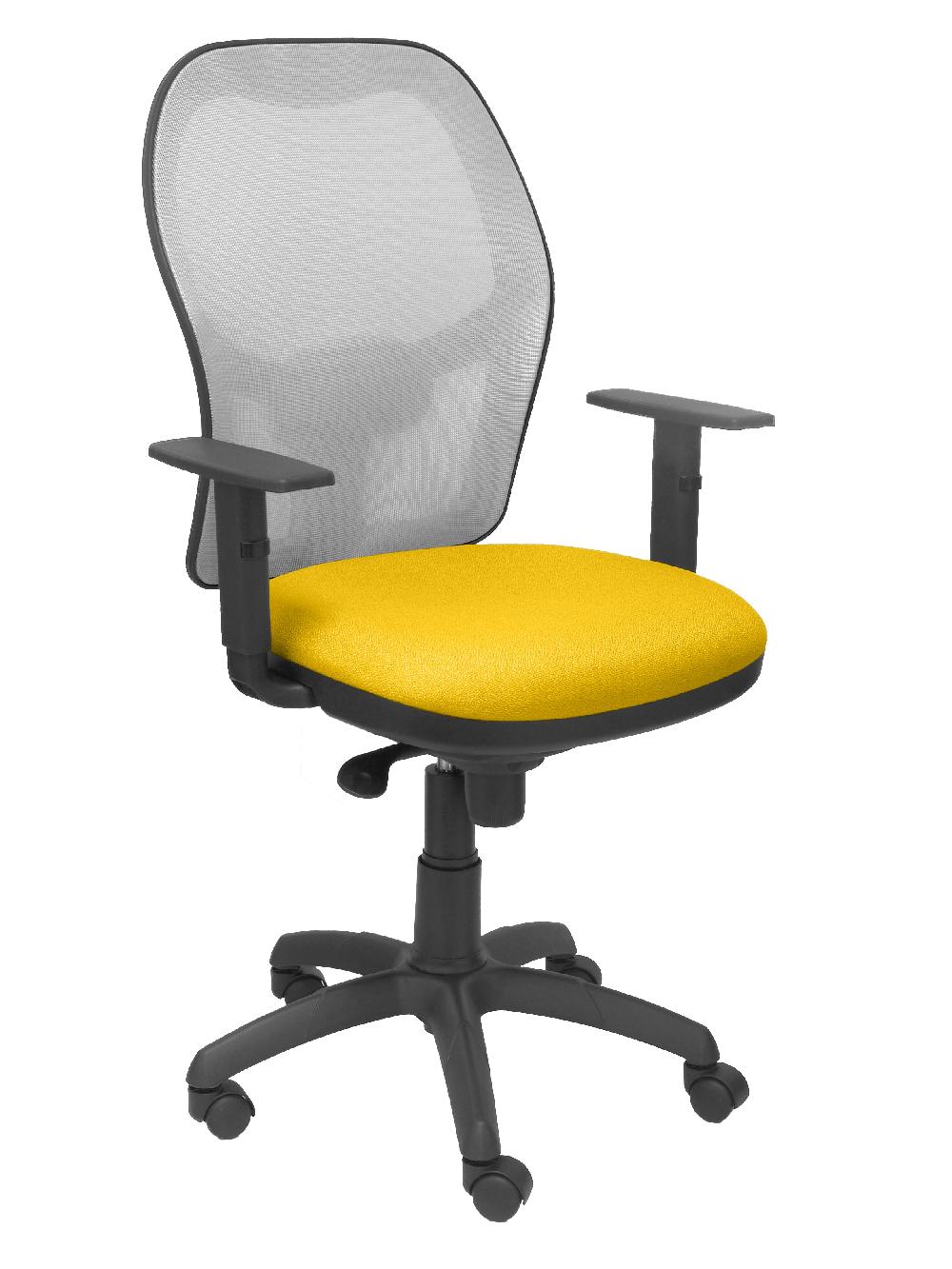 piqueras y crespo Silla Jorquera malla gris asiento bali amarillo