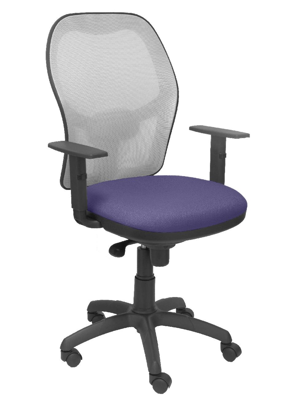 piqueras y crespo Silla Jorquera malla gris asiento bali azul claro