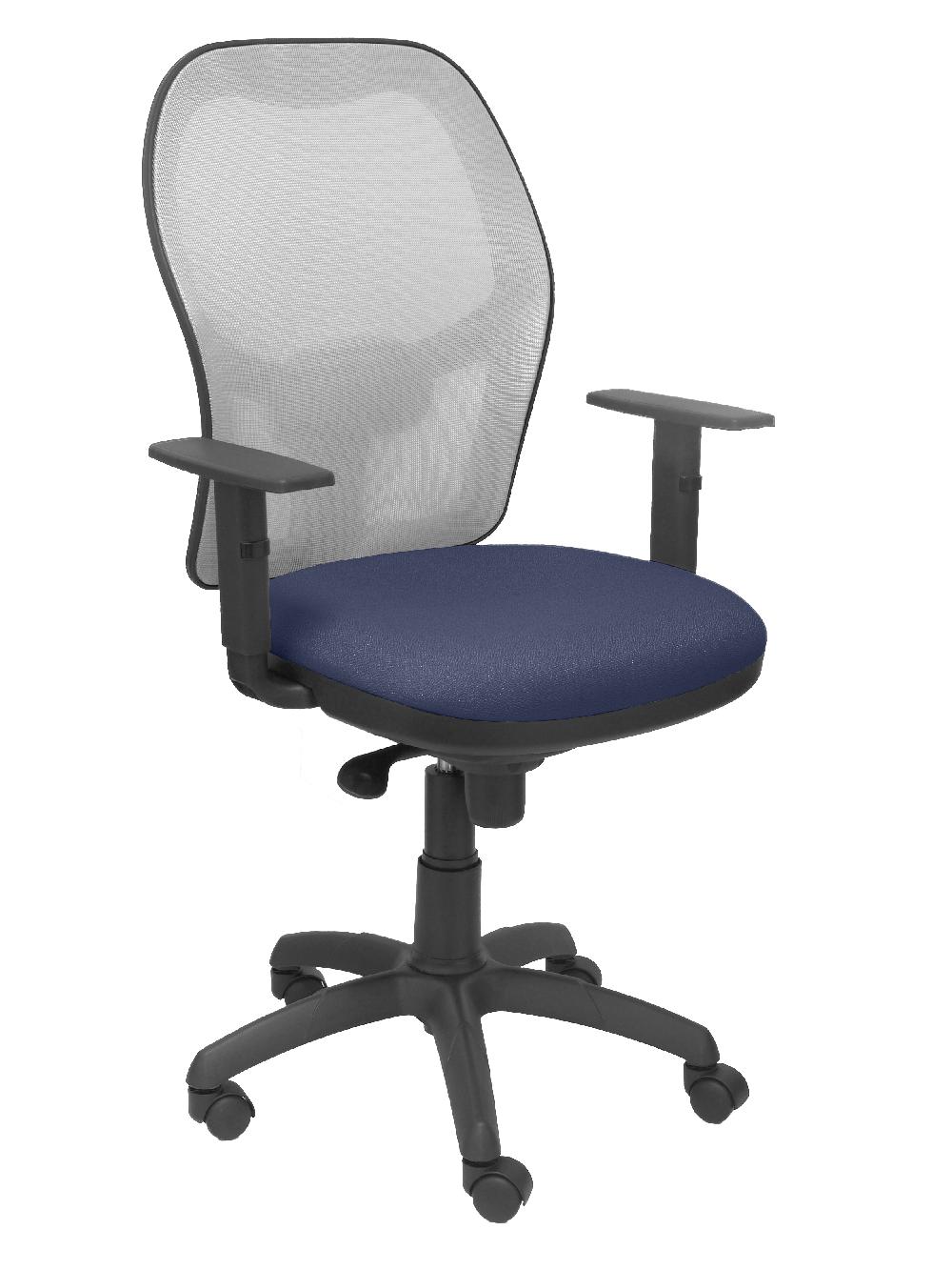 Piqueras Y Crespo Silla Jorquera Malla Gris Asiento Bali Azul Marino