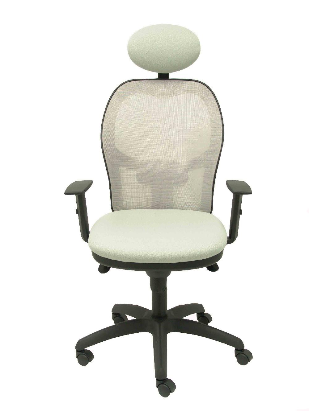 Piqueras Y Crespo Silla Jorquera Malla Gris Asiento Bali Gris Claro Con Cabecero Fijo
