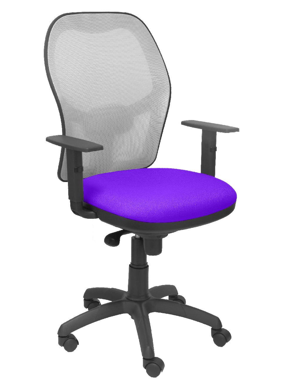 piqueras y crespo Silla Jorquera malla gris asiento bali lila