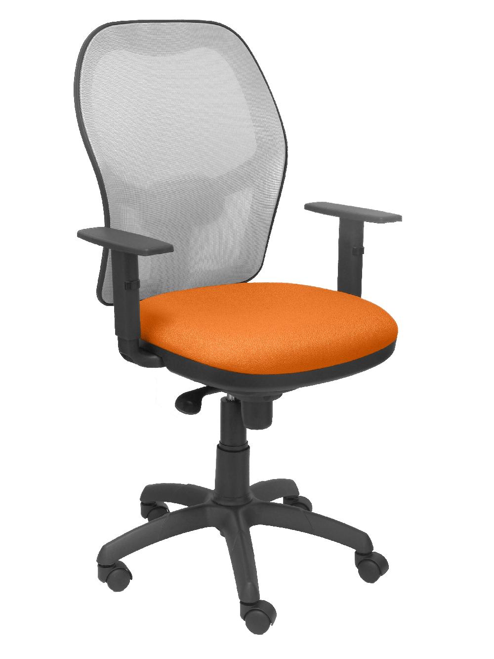 piqueras y crespo Silla Jorquera malla gris asiento bali naranja
