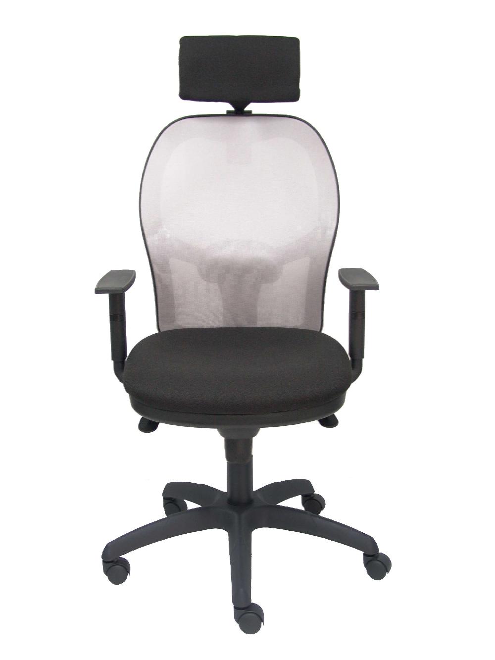 Piqueras Y Crespo Silla Jorquera Malla Gris Asiento Bali Negro Cabecero Regulable