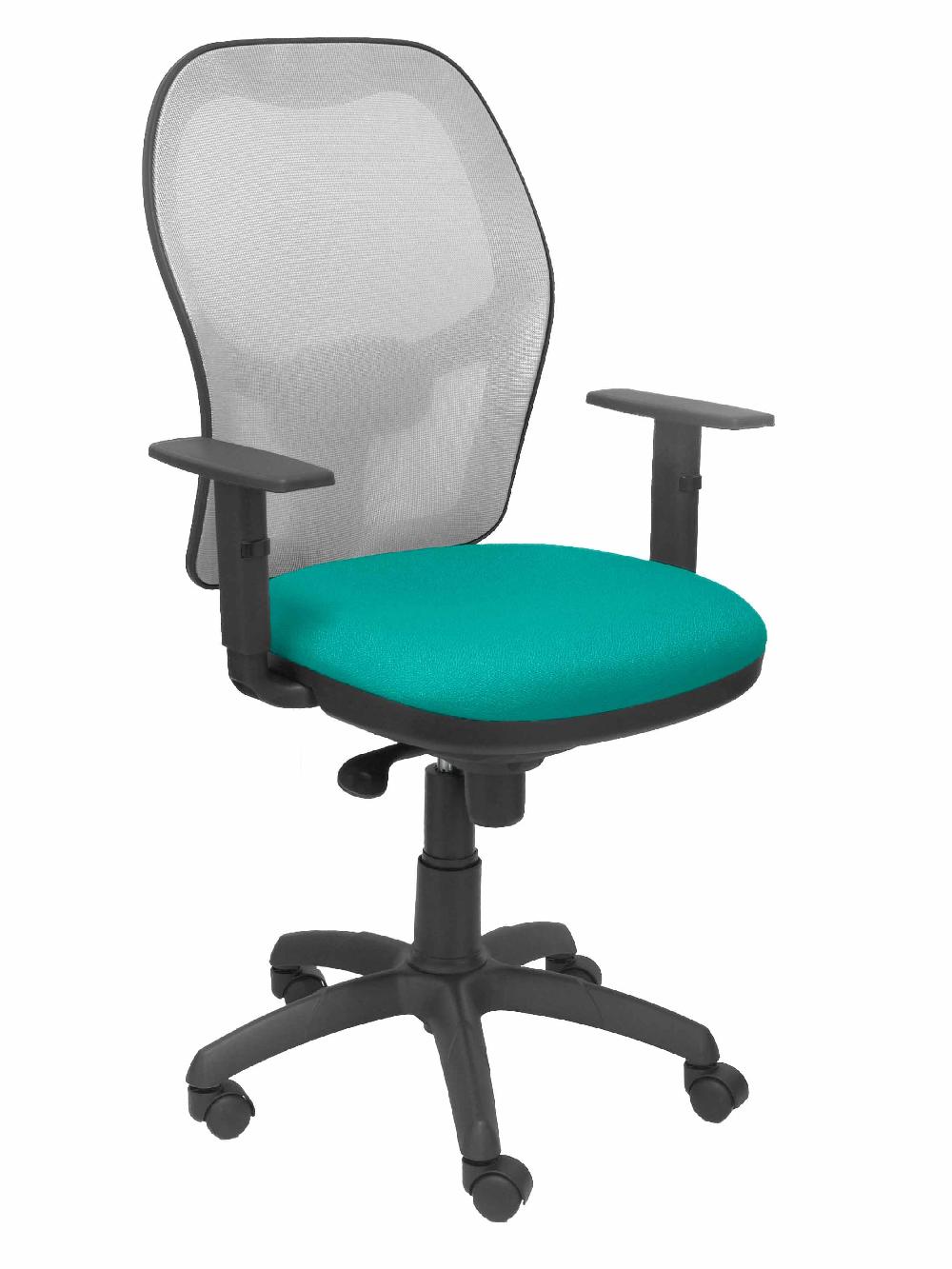 piqueras y crespo Silla Jorquera malla gris asiento bali turquesa