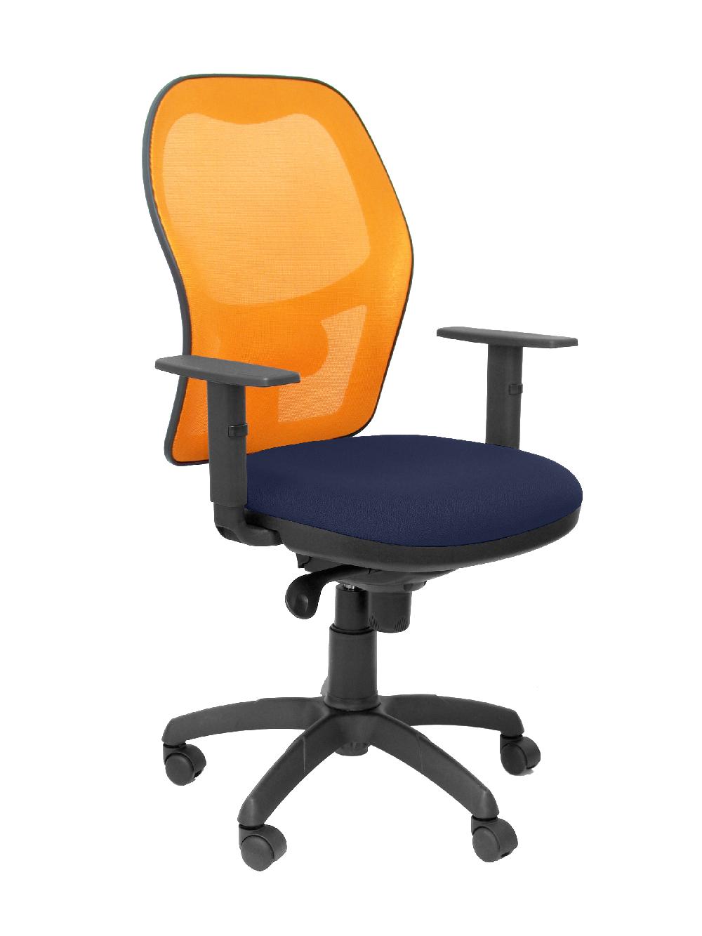 piqueras y crespo Silla Jorquera malla naranja asiento bali azul marino