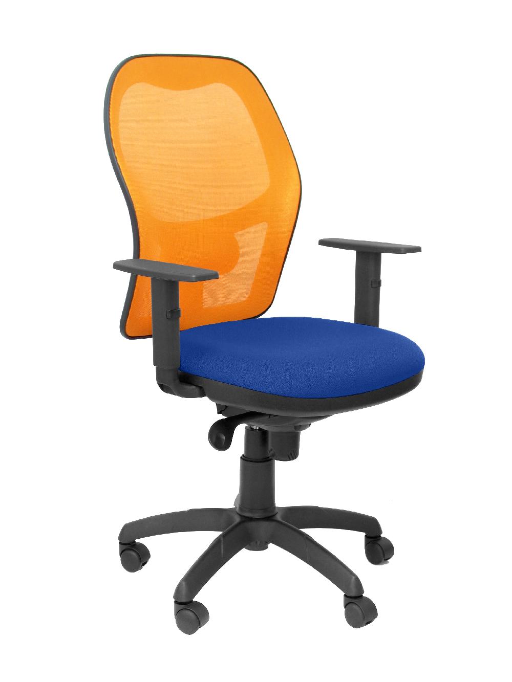 Piqueras Y Crespo Silla Jorquera Malla Naranja Asiento Bali Azul