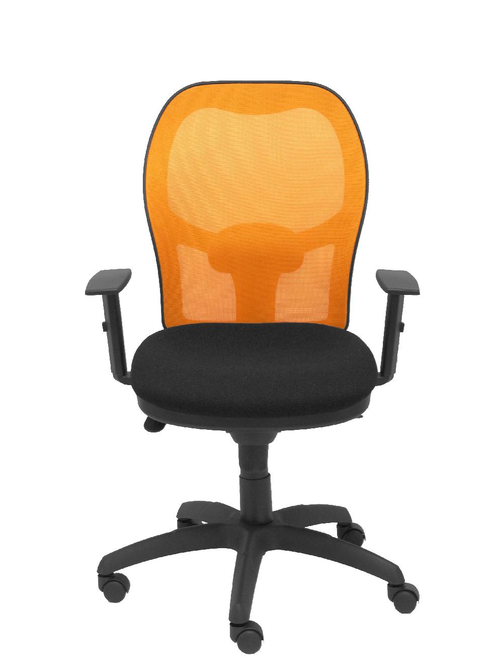 Piqueras Y Crespo Silla Jorquera Malla Naranja Asiento Bali Negro
