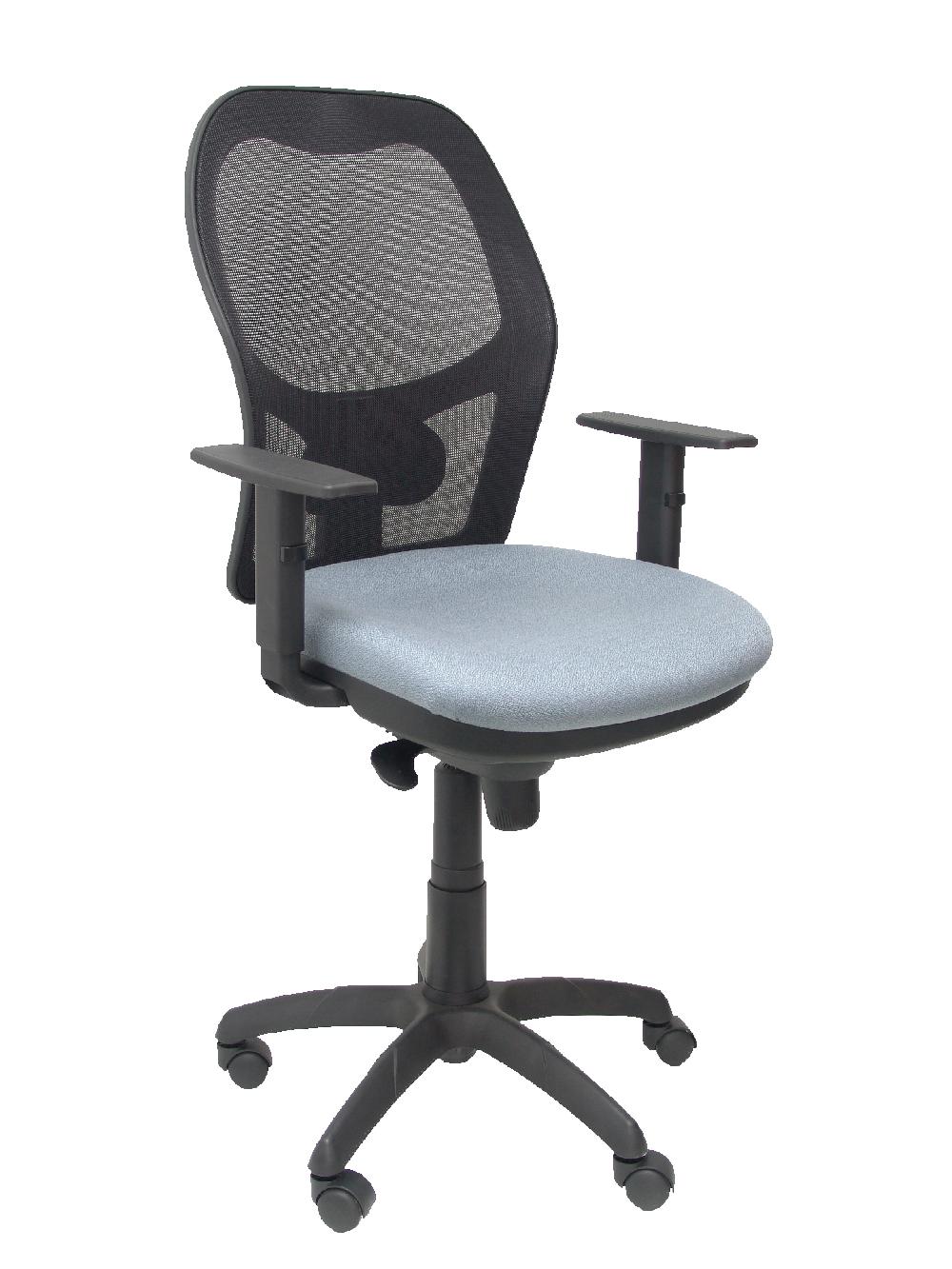 piqueras y crespo Silla Jorquera malla negra asiento bali gris claro