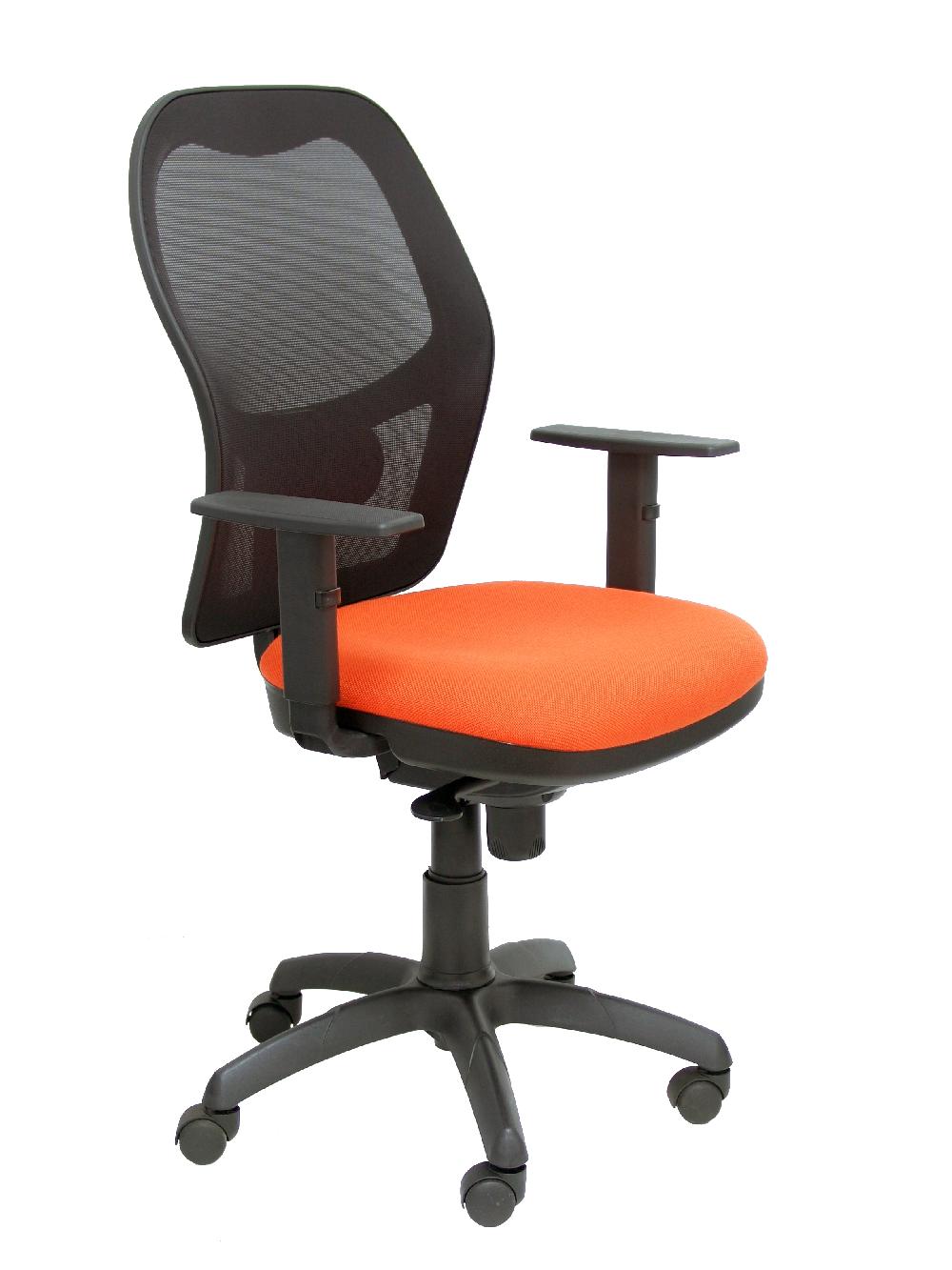 piqueras y crespo Silla Jorquera malla negra asiento bali naranja
