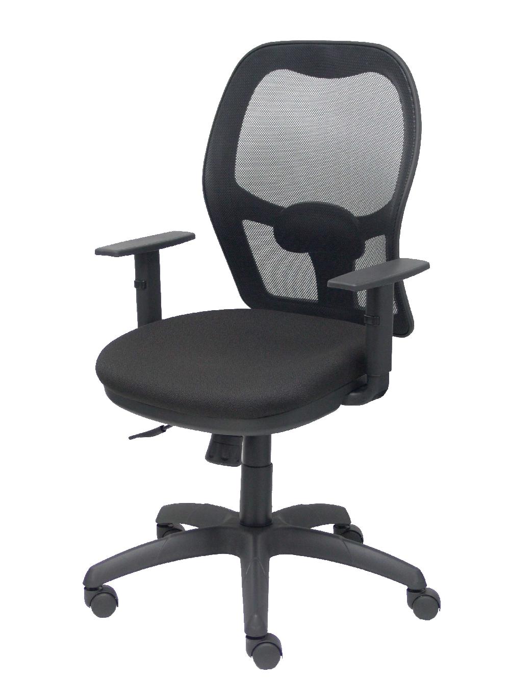 Piqueras Y Crespo Silla Jorquera Malla Negra Asiento Bali Negro Con Traslack