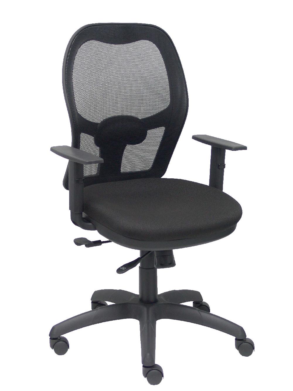 piqueras y crespo Silla Jorquera malla negra asiento bali negro con traslack