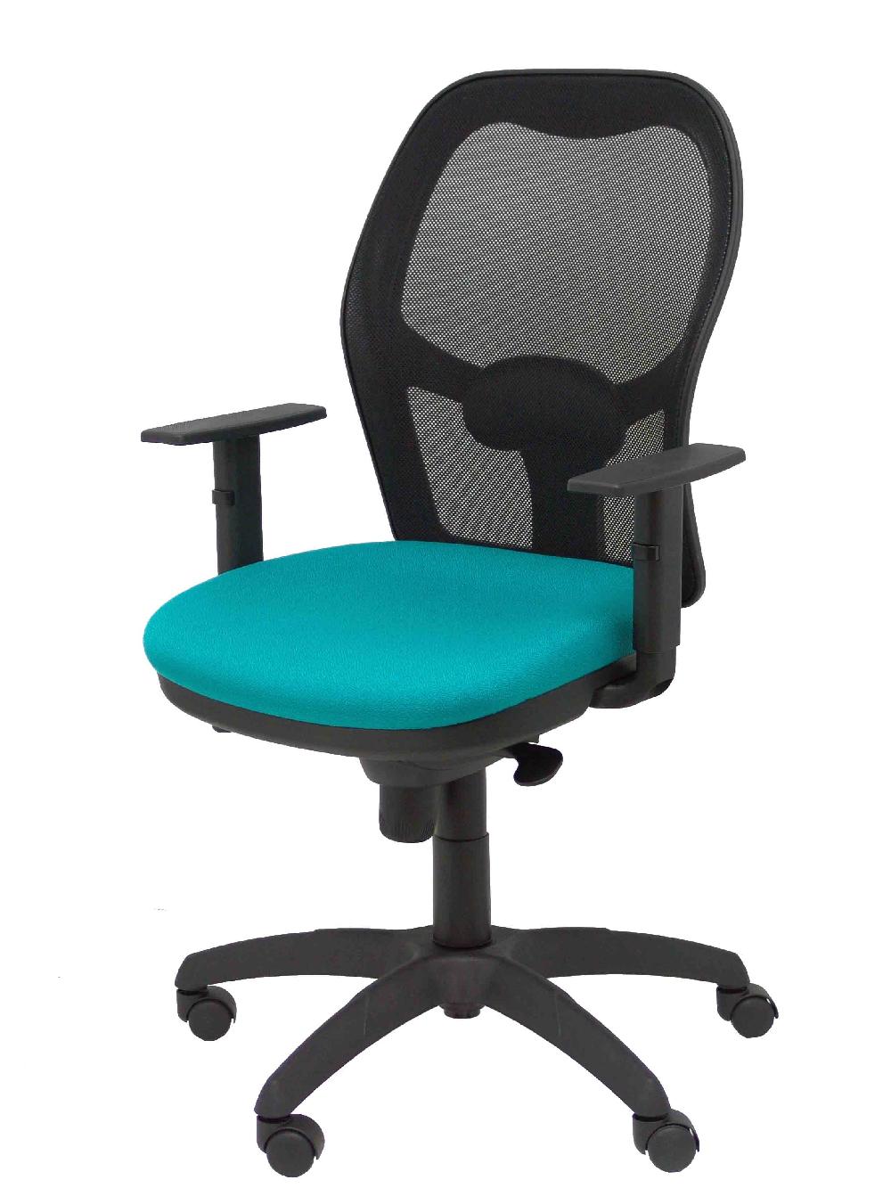 Piqueras Y Crespo Silla Jorquera Malla Negra Asiento Bali Turquesa