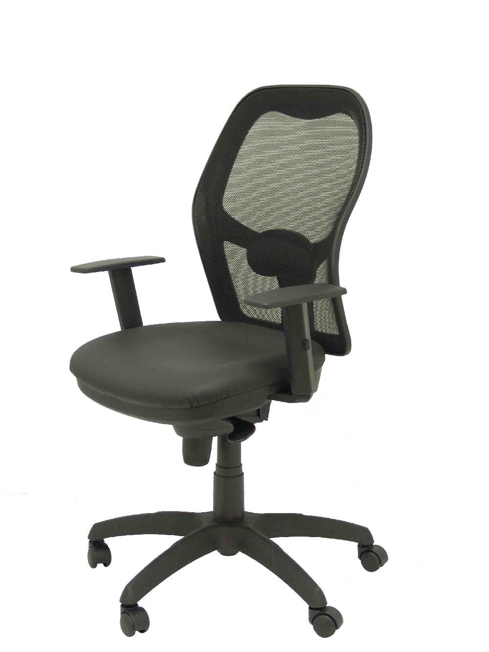 Piqueras Y Crespo Silla Jorquera Malla Negra Asiento Similpiel Negro