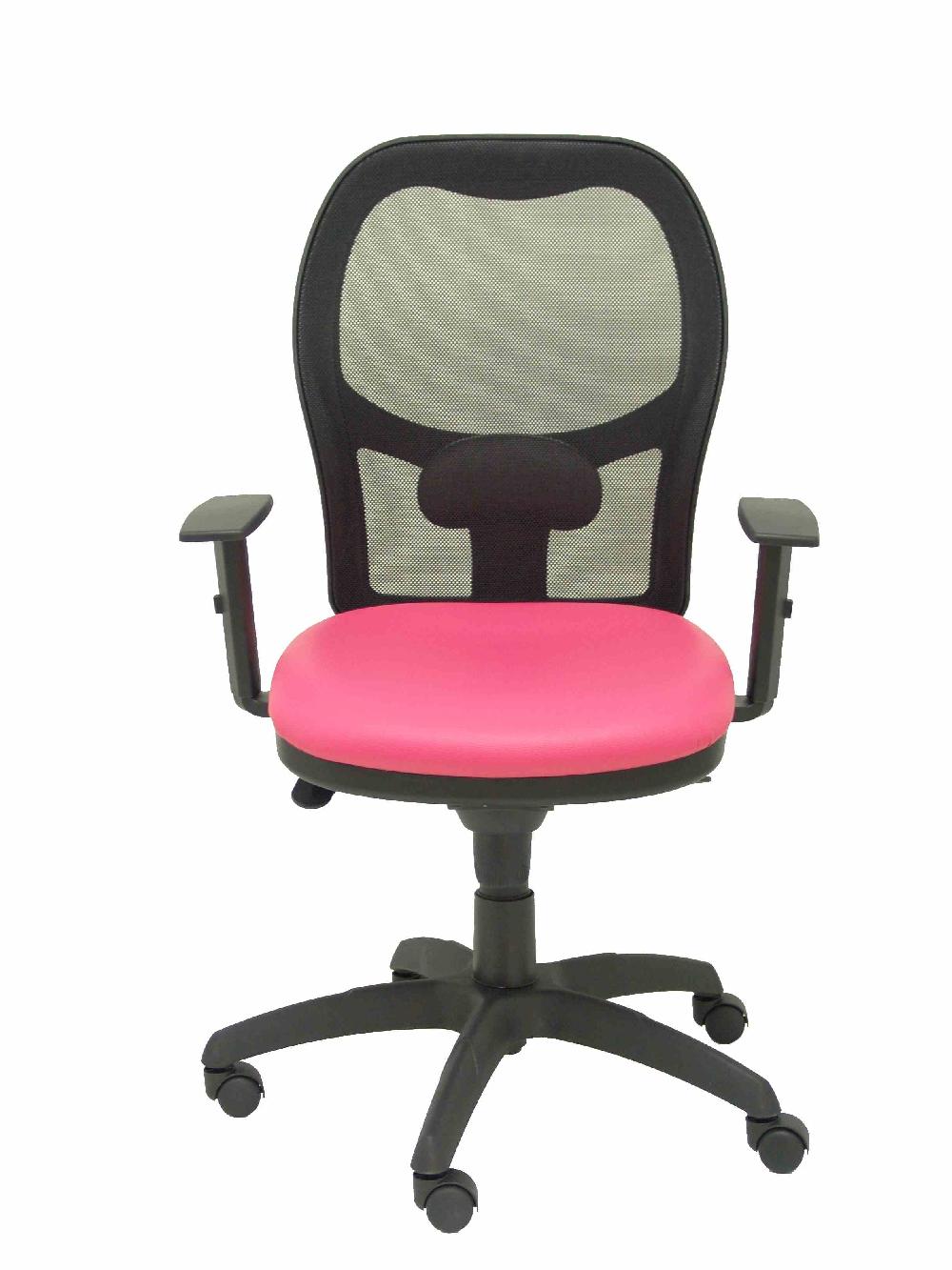 Piqueras Y Crespo Silla Jorquera Malla Negra Asiento Similpiel Rosa