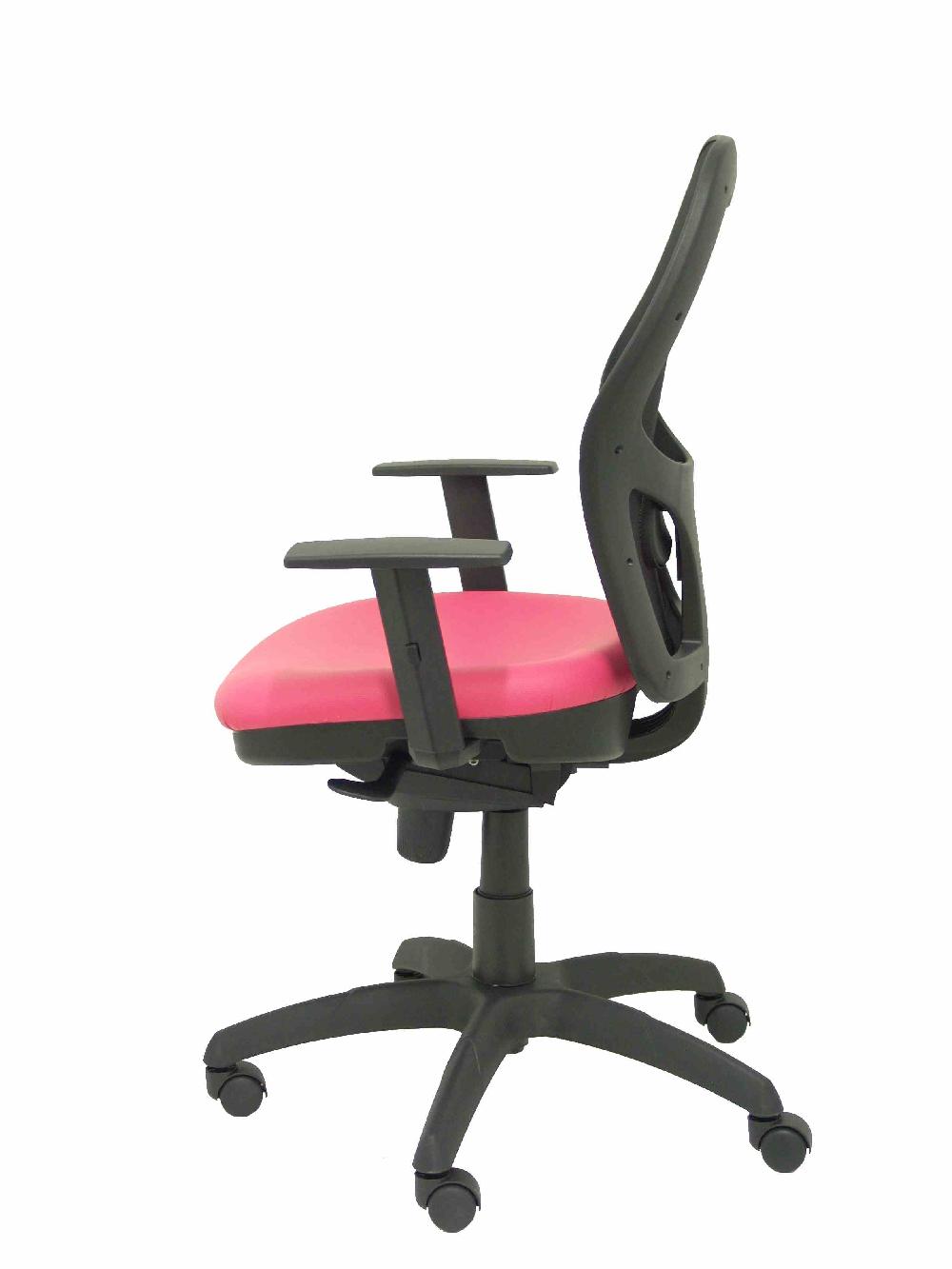 Piqueras Y Crespo Silla Jorquera Malla Negra Asiento Similpiel Rosa