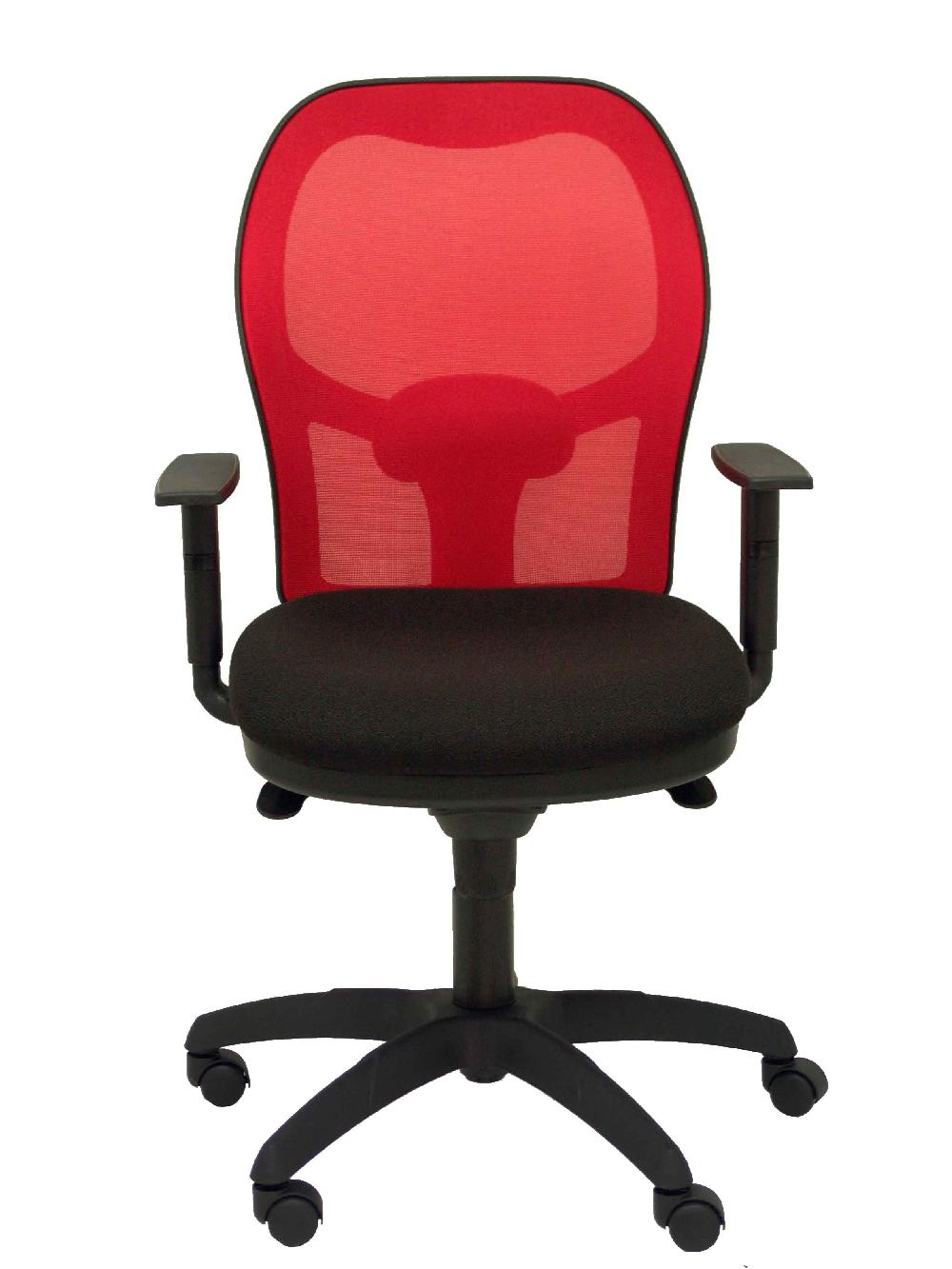 Piqueras Y Crespo Silla Jorquera Malla Roja Asiento Bali Negro