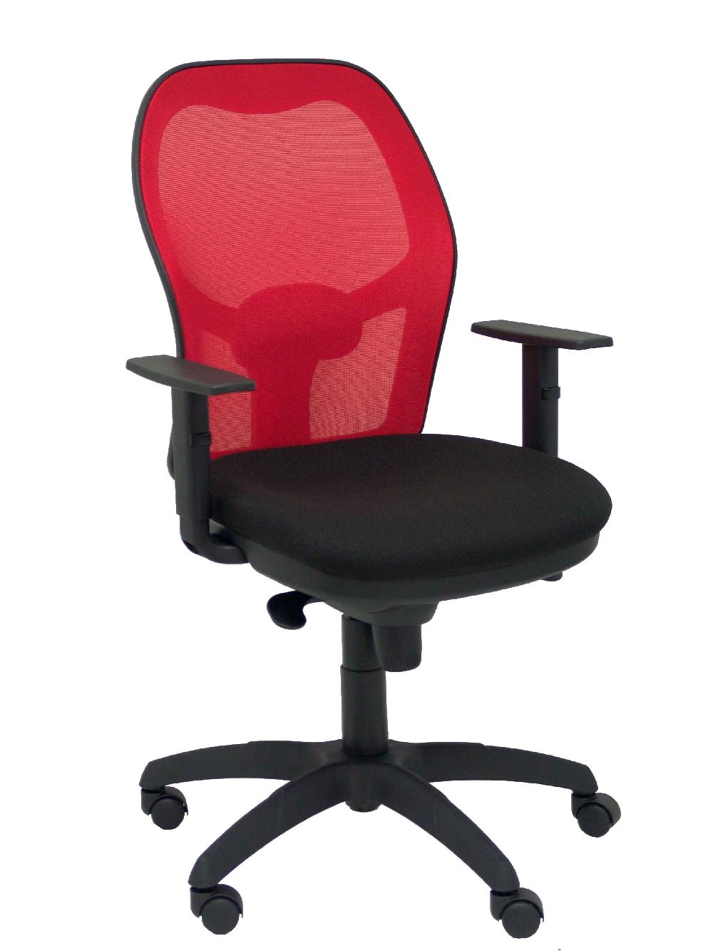 piqueras y crespo Silla Jorquera malla roja asiento bali negro