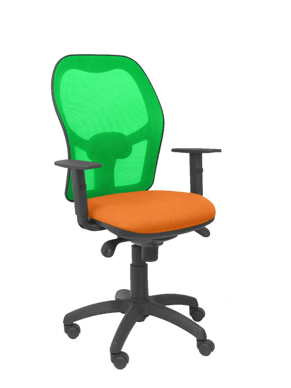 piqueras y crespo Silla Jorquera malla verde asiento bali naranja
