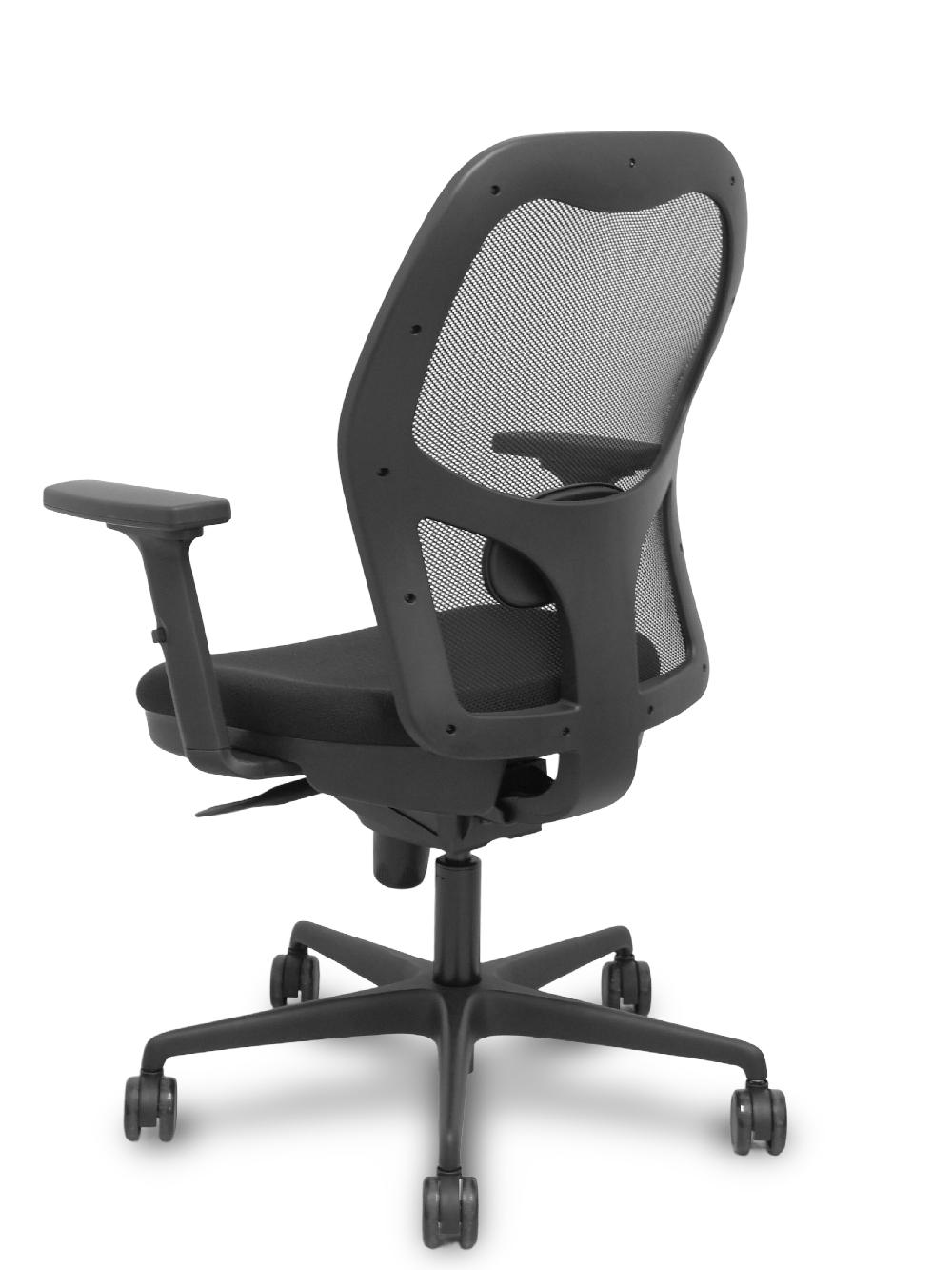 Piqueras Y Crespo Silla Jorquera Sincro Malla Negra Asiento Bali Negro Brazos 2D