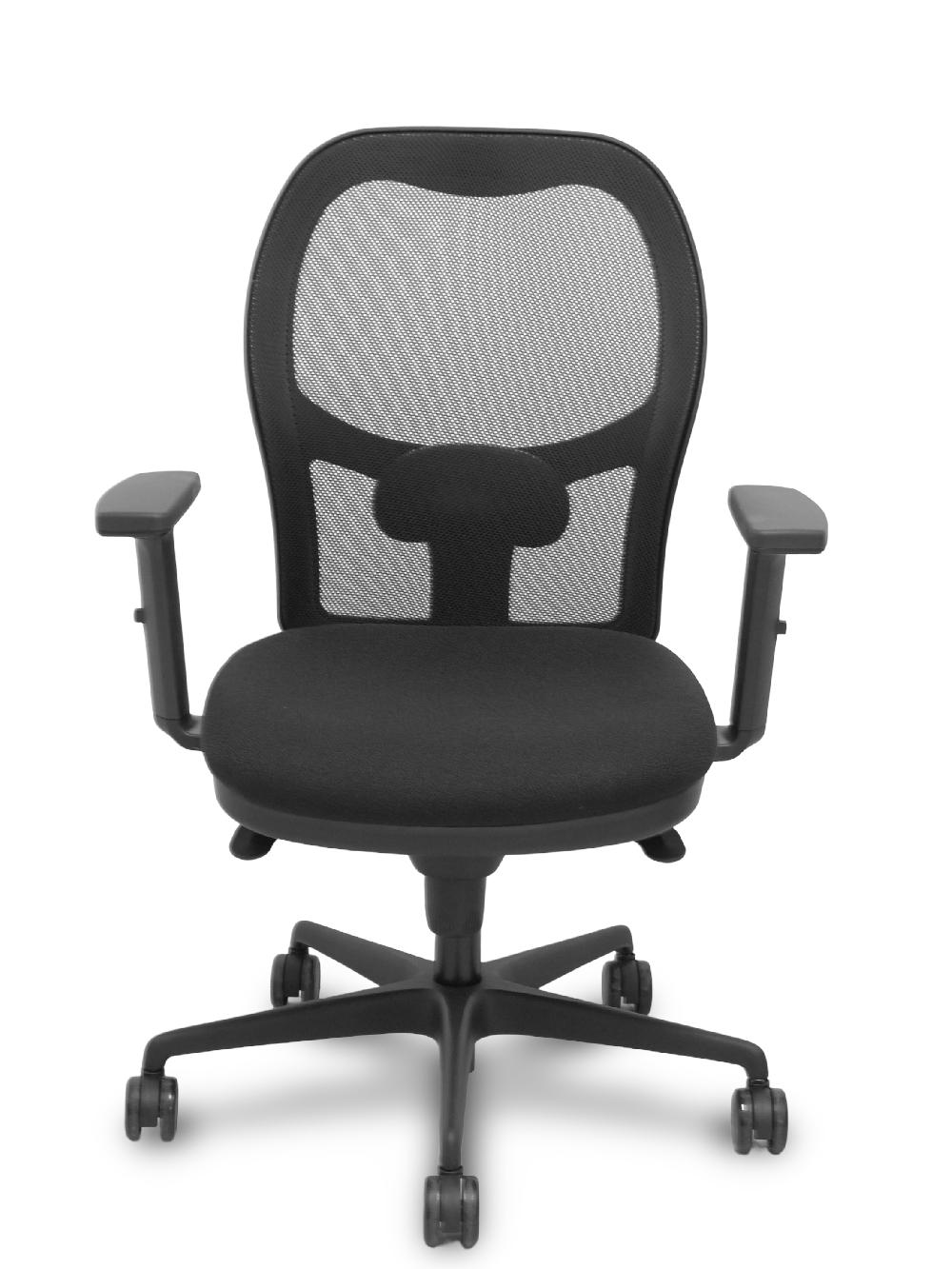 piqueras y crespo Silla Jorquera sincro malla negra asiento bali negro brazos 2D