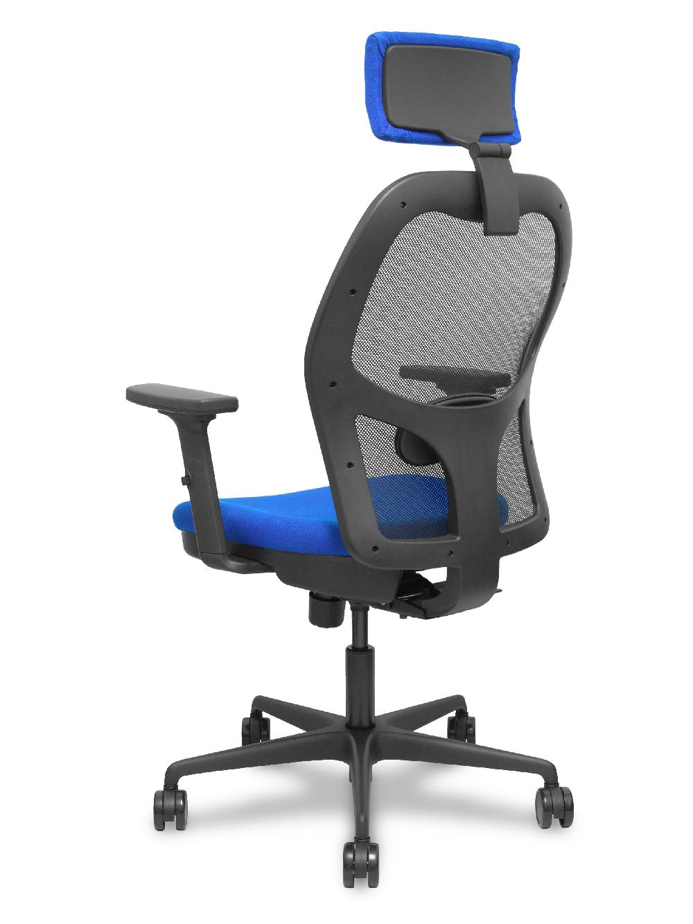 Piqueras Y Crespo Silla Jorquera Traslack Malla Negra Asiento Bali Azul Brazos 2D Cabecero Regulable