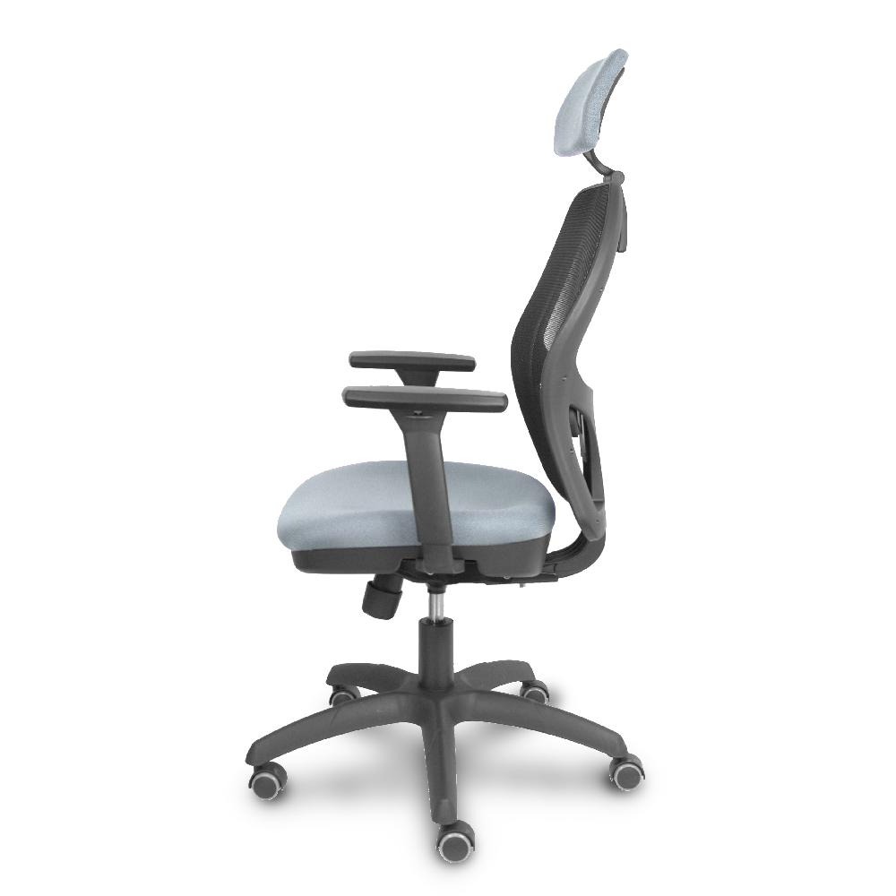 Piqueras Y Crespo Silla Jorquera Traslack Malla Negra Asiento Bali Gris Brazos 3D Cabecero Regulable