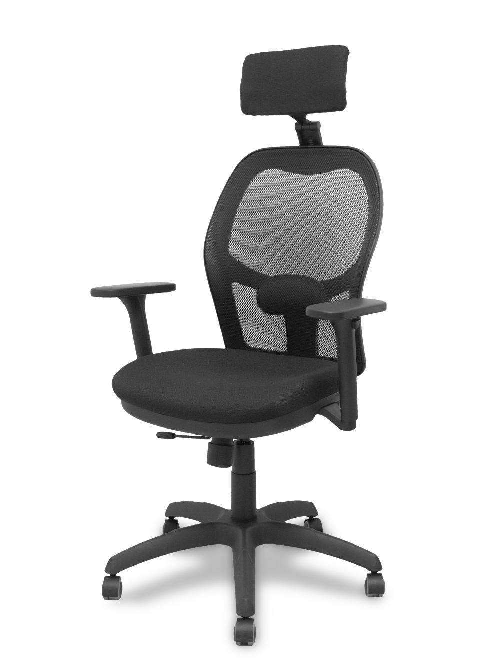 Piqueras Y Crespo Silla Jorquera Traslack Malla Negra Asiento Bali Negro Brazos 3D Cabecero Regulable