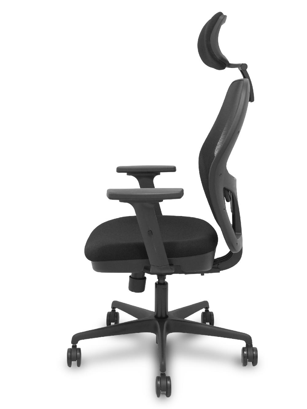 Piqueras Y Crespo Silla Jorquera Traslack Malla Negra Asiento Bali Negro Brazos 2D Cabecero Regulable