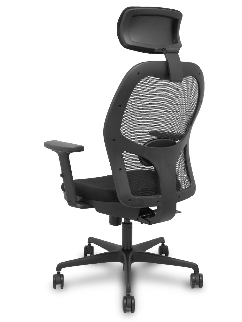 Piqueras Y Crespo Silla Jorquera Traslack Malla Negra Asiento Bali Negro Brazos 2D Cabecero Regulable