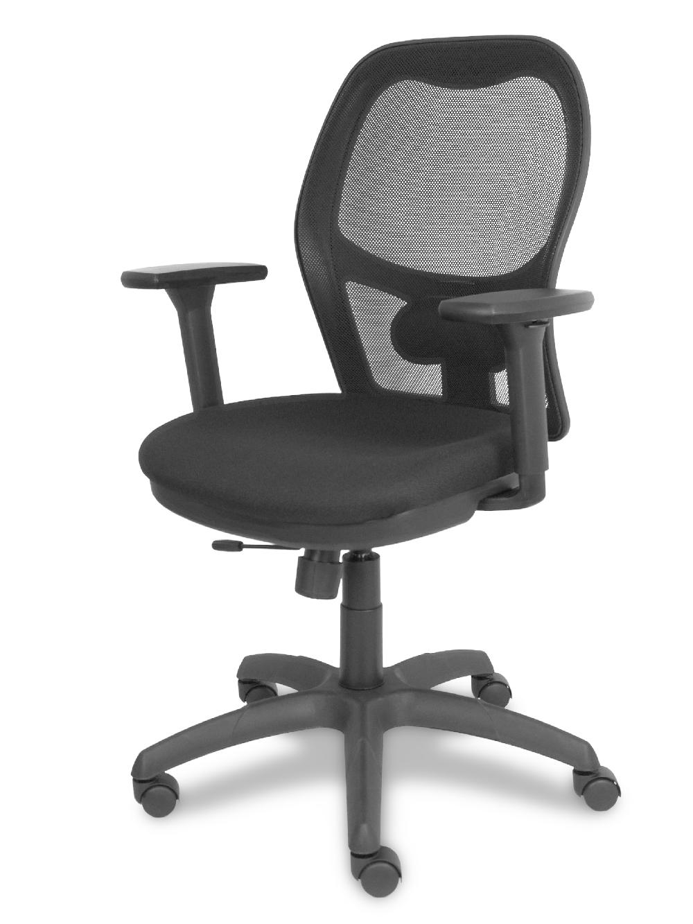 Piqueras Y Crespo Silla Jorquera Traslack Malla Negra Asiento Bali Negro Brazo 3D