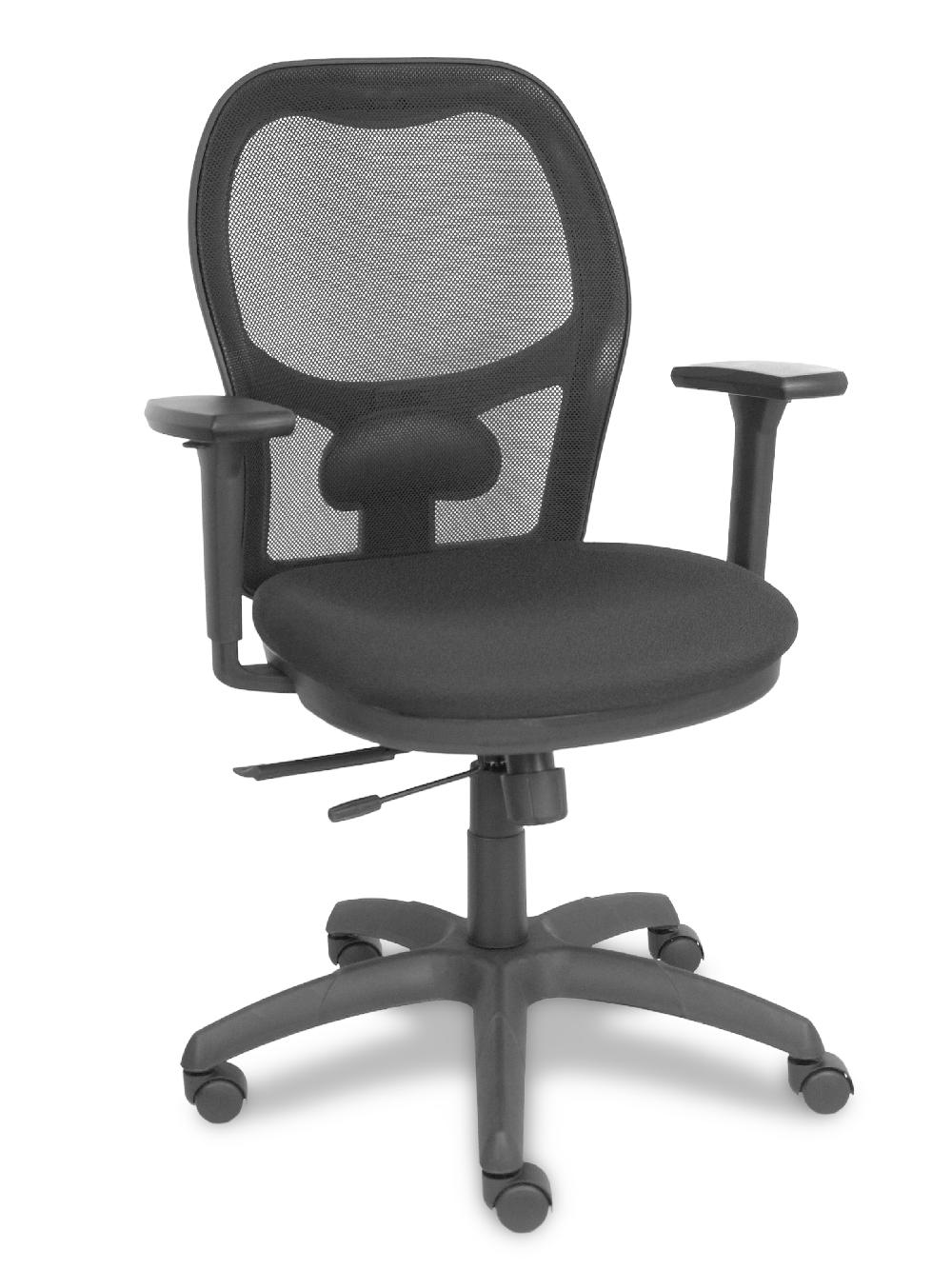piqueras y crespo Silla Jorquera traslack malla negra asiento bali negro brazo 3D