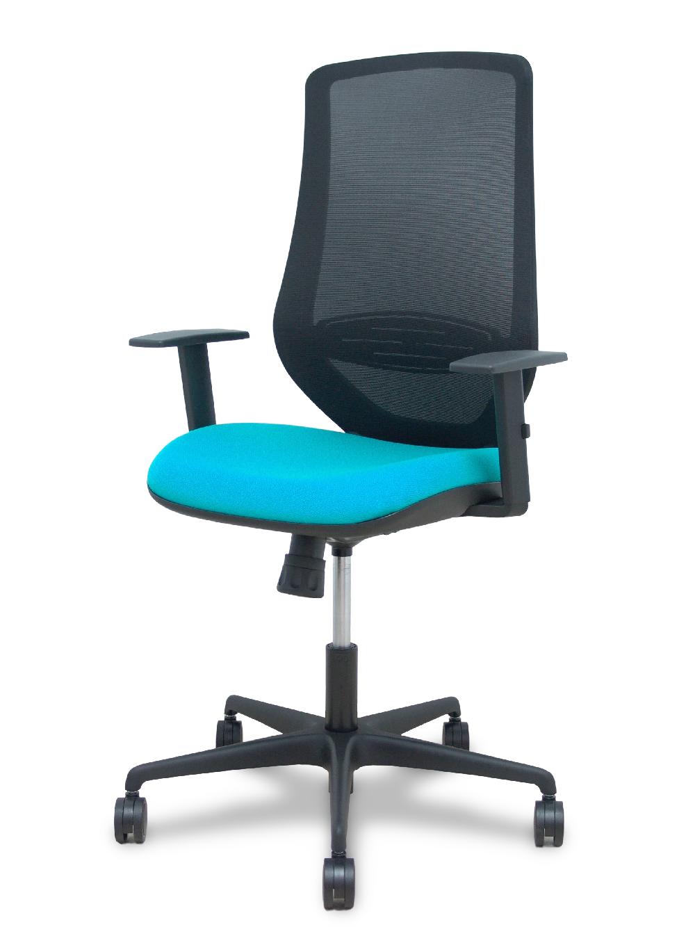 Piqueras Y Crespo Silla Mardos Sincro Malla Negra Bali Turquesa Brazo Regulable