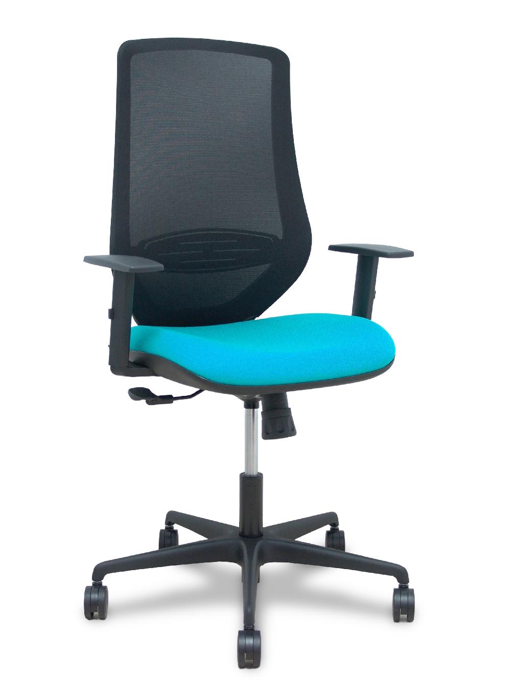 Piqueras Y Crespo Silla Mardos Sincro Malla Negra Bali Turquesa Brazo Regulable