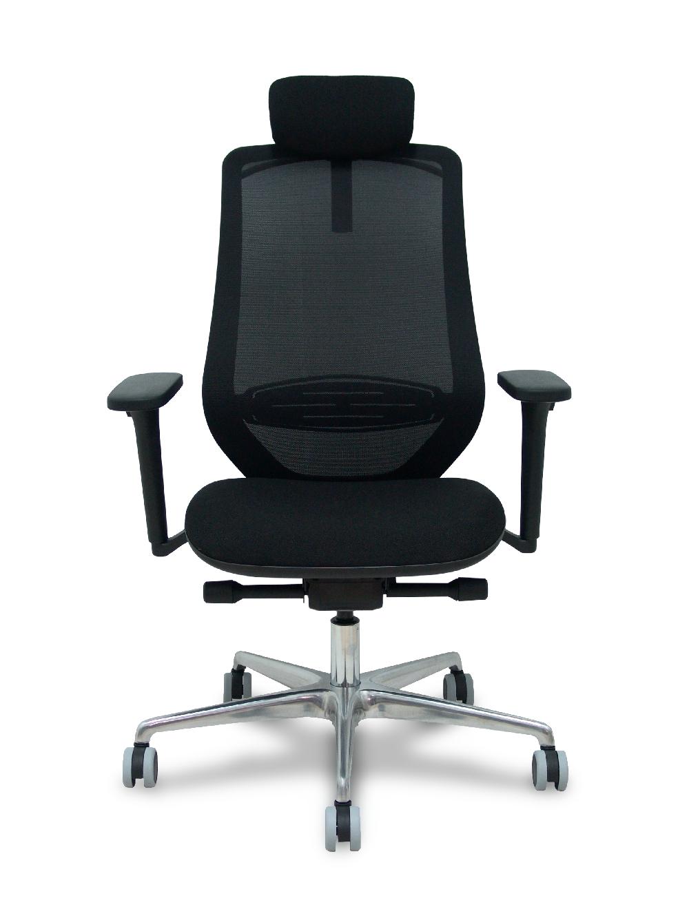 piqueras y crespo Silla Mardos traslack malla negra bali negro brazo 3D cabecero perchero base alum ruedas engomadas