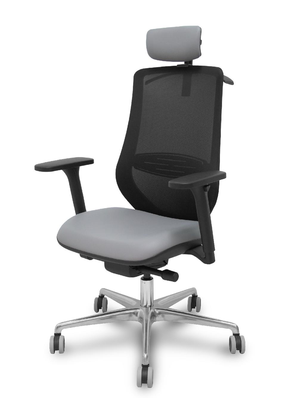 Piqueras Y Crespo Silla Mardos Traslack Malla Negra Similpiel Gris Brazo 3D Cabecero Perchero