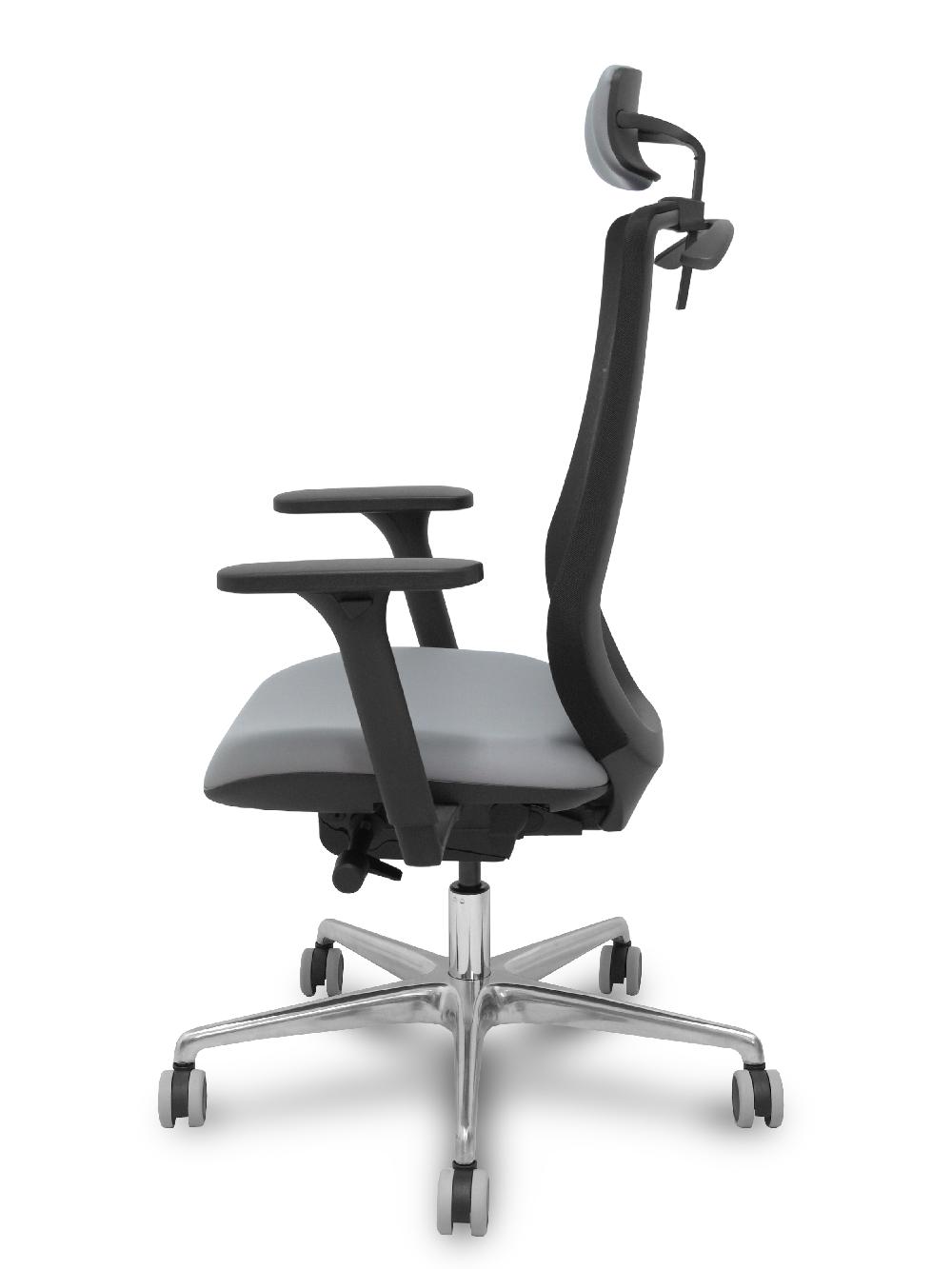 Piqueras Y Crespo Silla Mardos Traslack Malla Negra Similpiel Gris Brazo 3D Cabecero Perchero