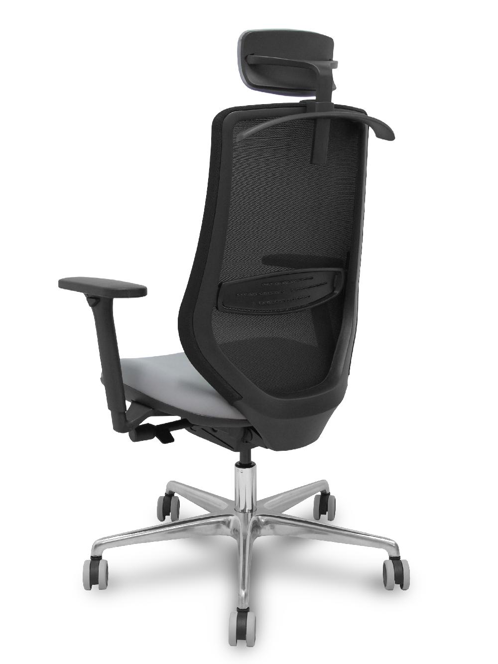 Piqueras Y Crespo Silla Mardos Traslack Malla Negra Similpiel Gris Brazo 3D Cabecero Perchero