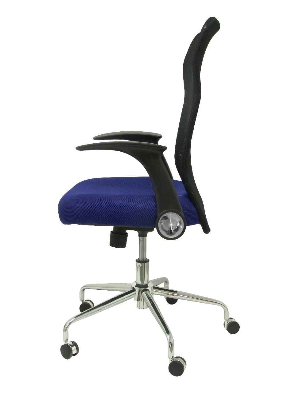 Piqueras Y Crespo Silla Minaya Respaldo Malla Negro Asiento 3D Azul