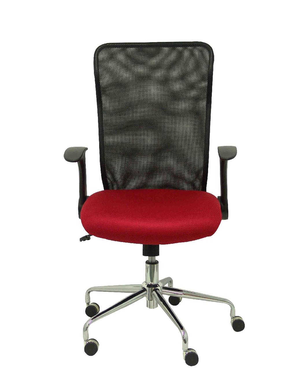 Piqueras Y Crespo Silla Minaya Respaldo Malla Negro Asiento 3D Rojo