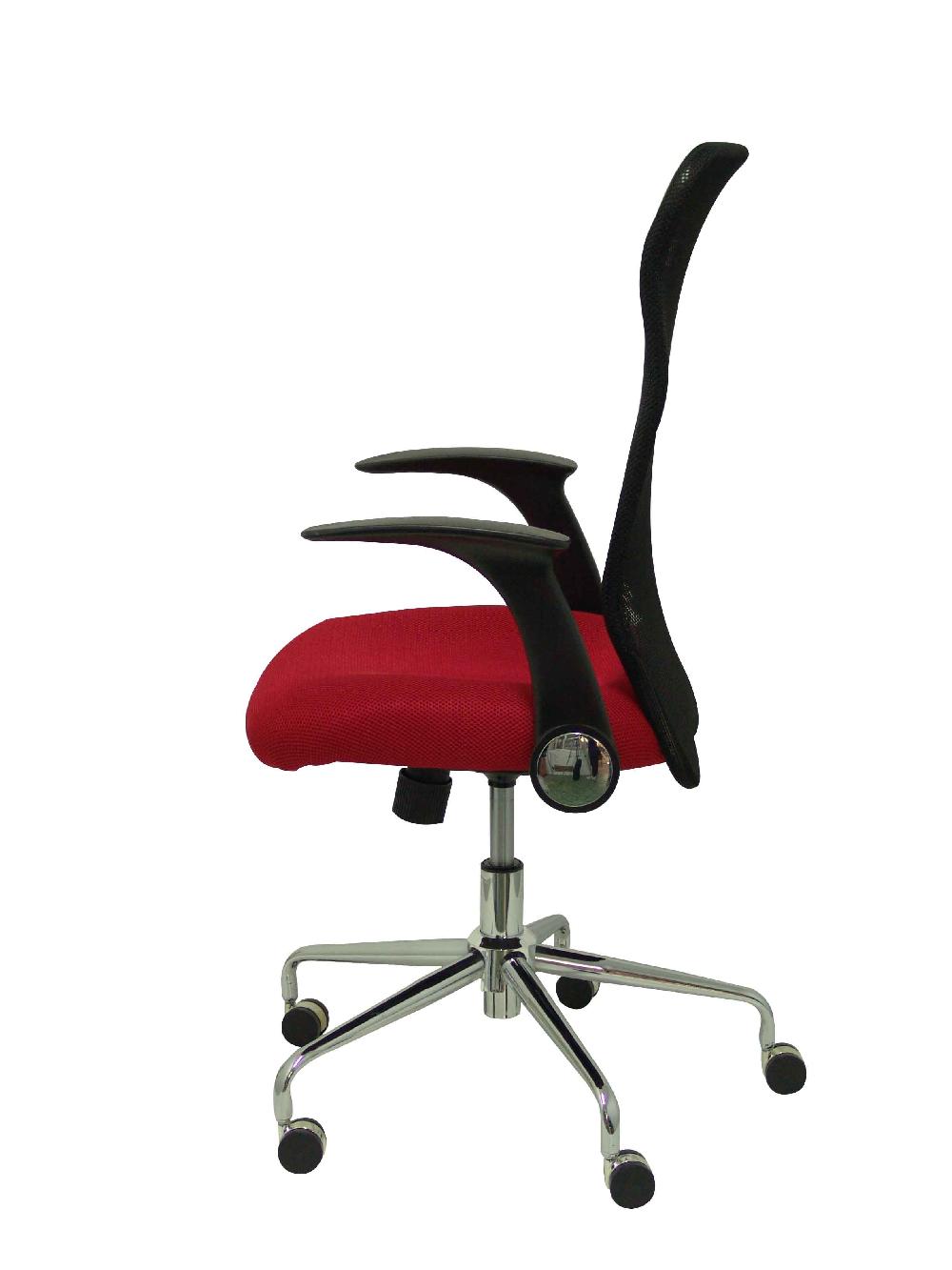 Piqueras Y Crespo Silla Minaya Respaldo Malla Negro Asiento 3D Rojo