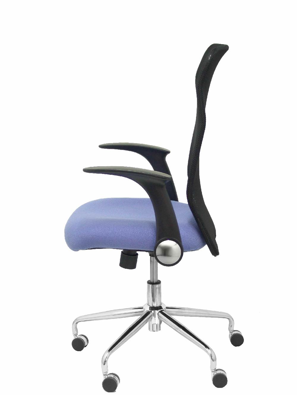 Piqueras Y Crespo Silla Minaya Respaldo Malla Negro Asiento Bali Azul Claro