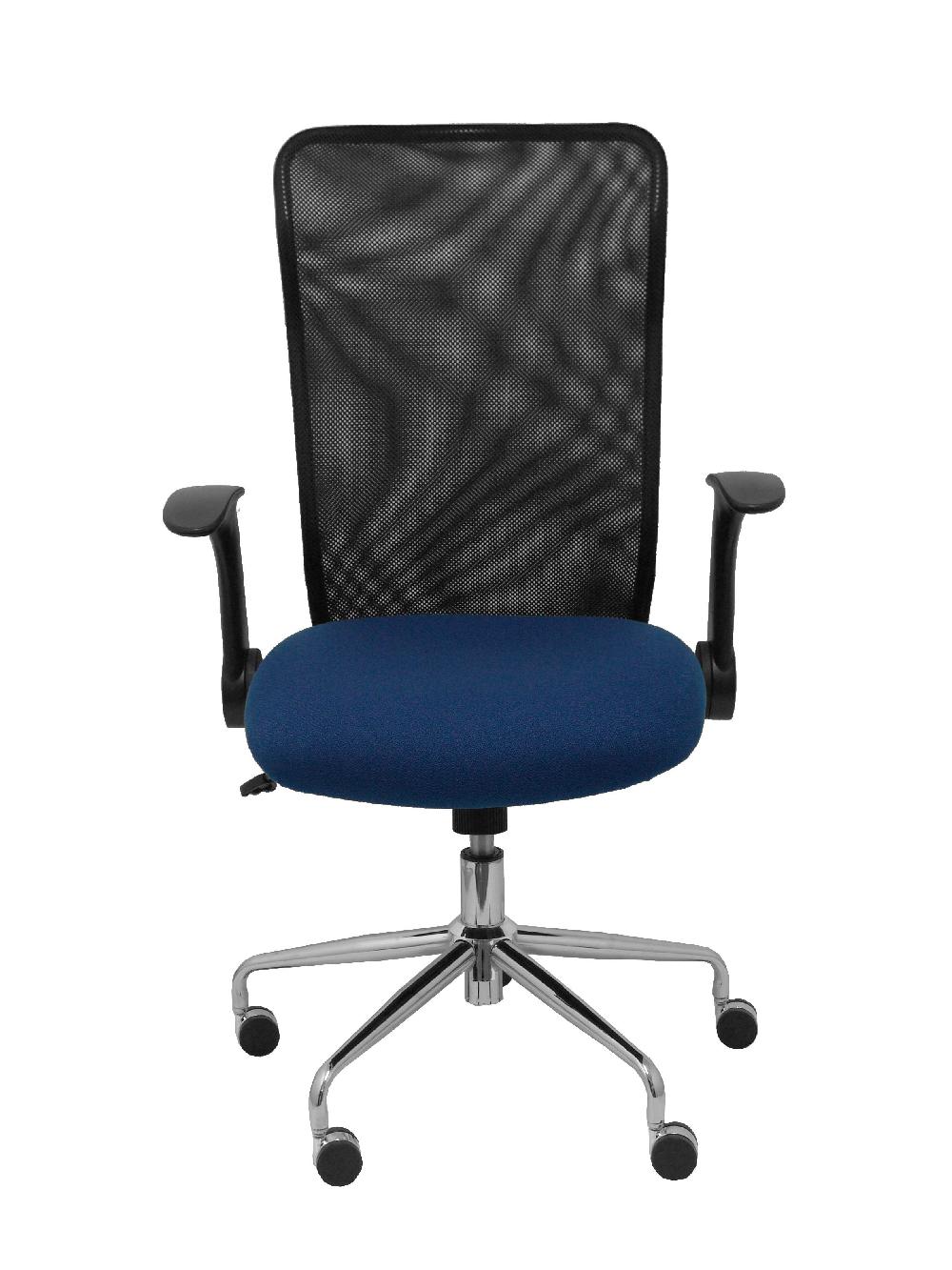 Piqueras Y Crespo Silla Minaya Respaldo Malla Negro Asiento Bali Azul Marino