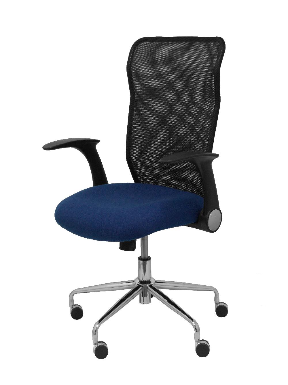 Piqueras Y Crespo Silla Minaya Respaldo Malla Negro Asiento Bali Azul Marino